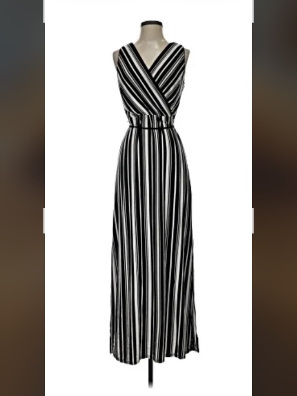 White House Black Market Black Dress with Contrast Trim